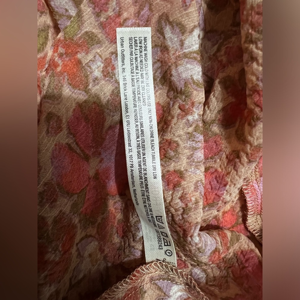 NWOT Free People Intimately Romance Me Beige Tan Orange Floral Maxi Skirt XS - Picture 12 of 13
